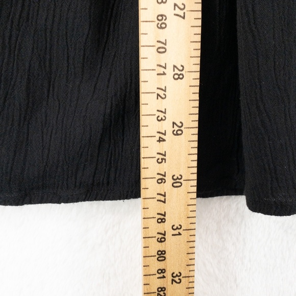 American Eagle Outfitters Dress Womens Small Black Boho Gauzy Fringe Embroidered - Picture 8 of 13